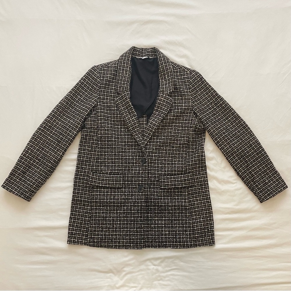 Oversized Plaid Blazer